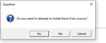 Click No when you see this prompt again.